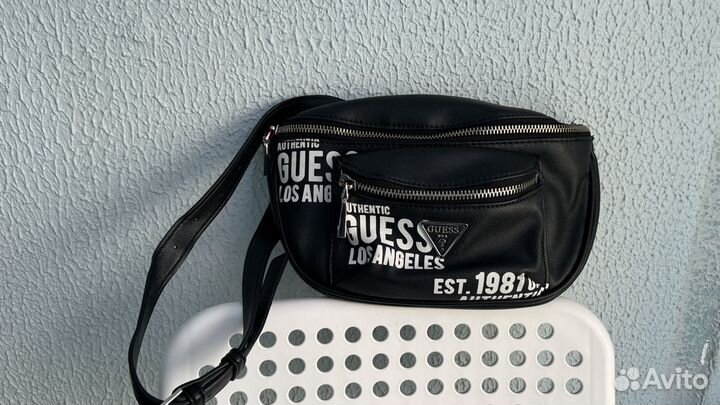 Поясная сумка guess черная женская