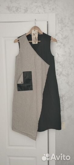 Платье сарафан лен