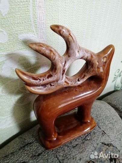 Статуэтка СССР керамика лось, 18х14см