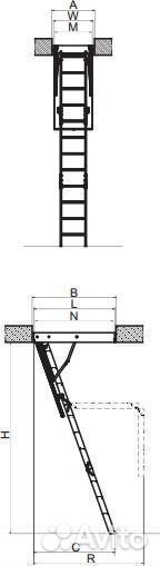 Лестница чердачная SMART Plus 70х94 LWS-280