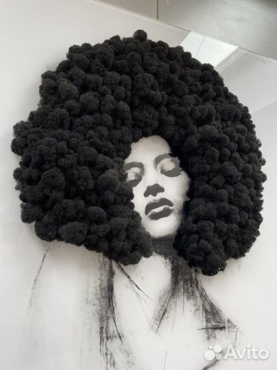 Мох Картина На стекле «Африканка»