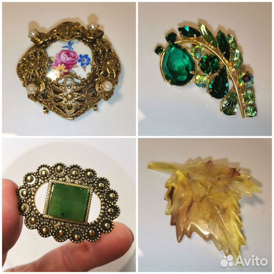 Броши, серьги, кольца винтаж Чехия и СССР