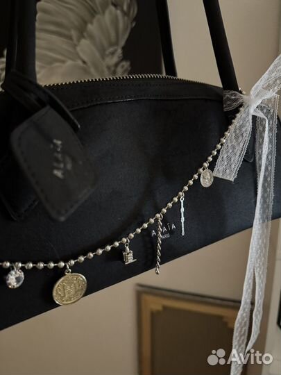 Сумка alaia alaïa с аксессуарами замша