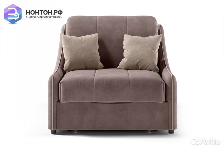 Кресло аккордеон Эско коричневое / светло-коричнев