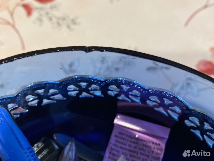 Сахарница СССР цветное стекло