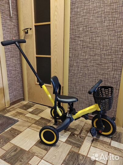 Детский беговел-велосипед 4 в 1 с родительской руч