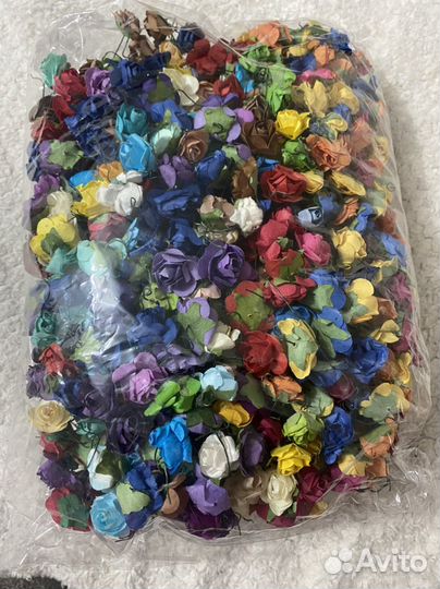 Цветы из бумаги на проволоке для рукоделия