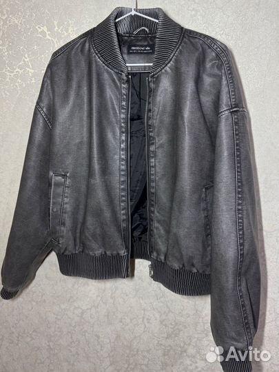 Куртка кожаная женская оверсайз