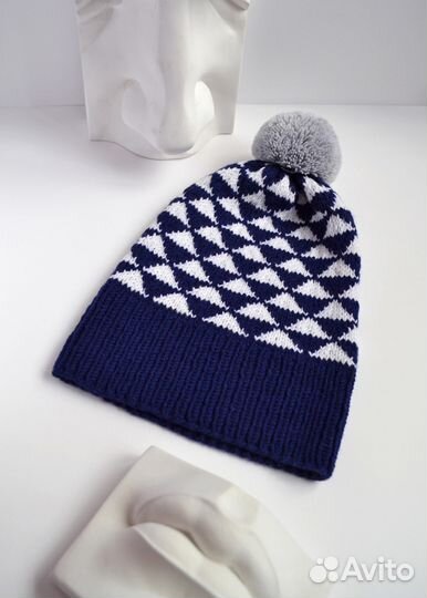 Шапка с помпоном мужская «Стокгольм»