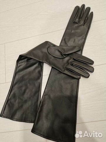 Длинные кожаные перчатки