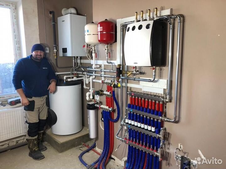 Отопление, водопровод, теплый пол, сантехника