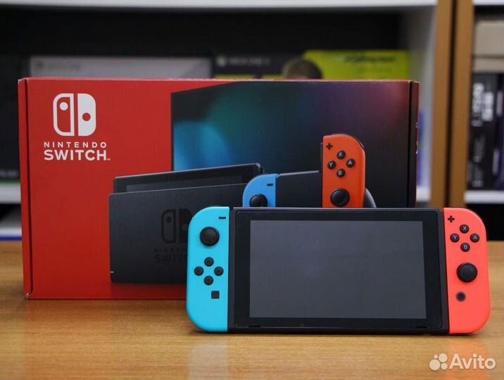 Nintendo Switch Neon Red/Blue Обновленная бу