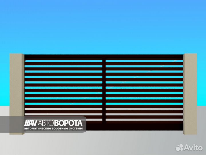 Ворота откатные Алютех