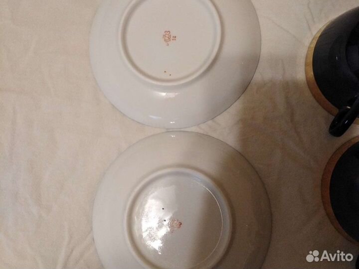 Чайная пара лфз кобальт СССР