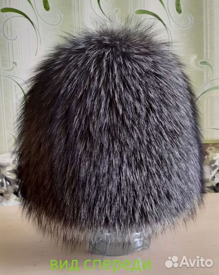 Шапка песцовая (вязаная основа)