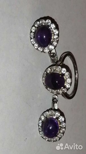 Серебряные серьги винтаж СССР