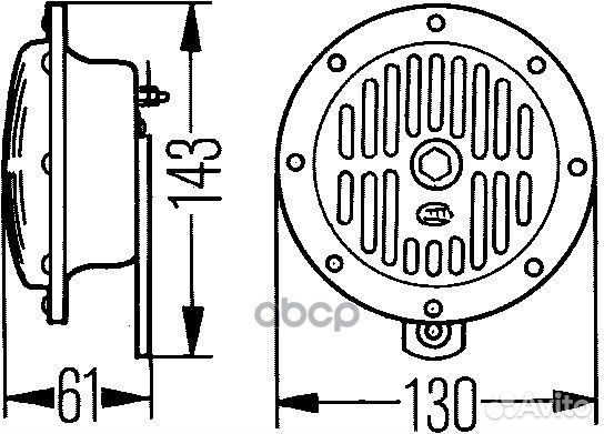 3CB 004 811-042 звуковой сигнал универсальный