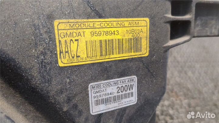 Вентилятор радиатора Chevrolet Spark 2009, 2010