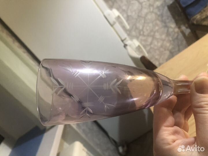 Фужеры розовые СССР