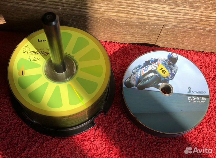 Диски CD+R/DVD+R. Комплектом 55шт