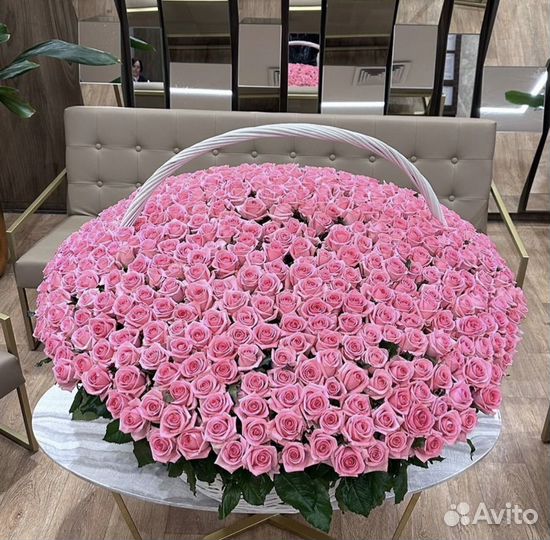 Розы в корзине 101 201 501