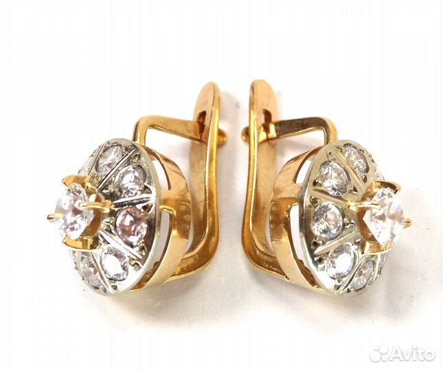 Советские золотые серьги Малинки