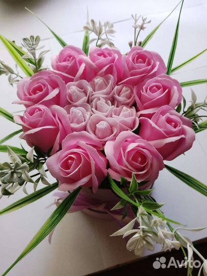 Подарок любимой жене, тёще, цветы из мыла