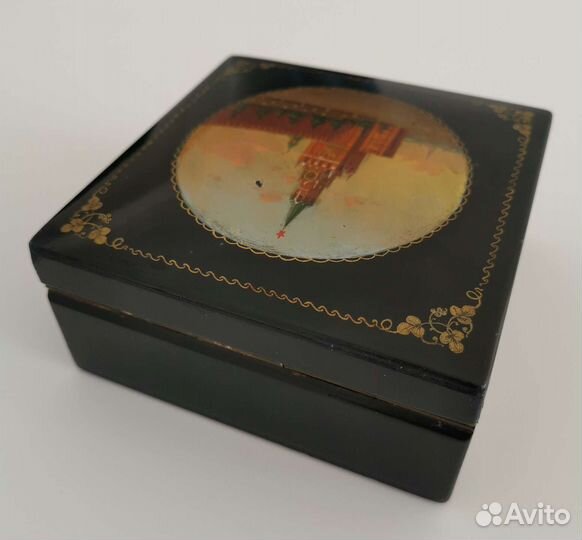 Шкатулка СССР 50х Федоскино Кремль