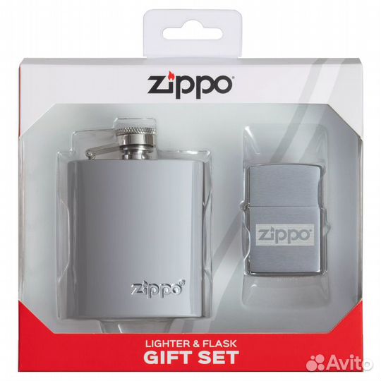 Фляжка 89 мл и бензиновая зажигалка Zippo 49358