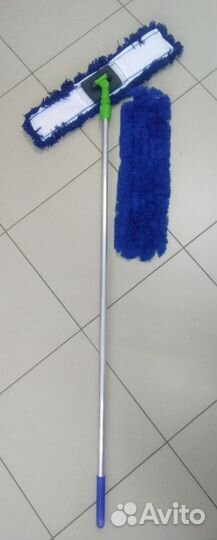 Швабра рамка 60см+ручка+моп акрил подметальный