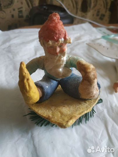 Ватные ёлочные игрушки времён СССР