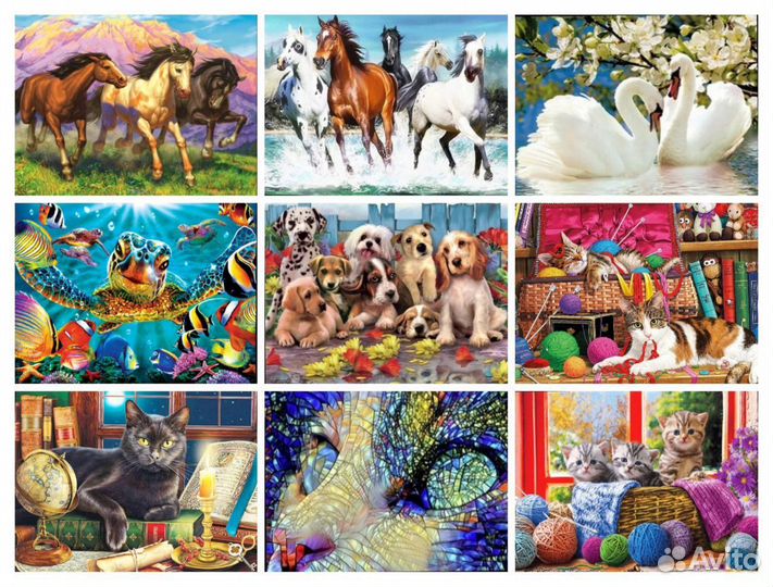 Алмазная мозаика набор 30*40 квадратные стразы