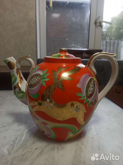 Чайник доливочный гигант 4.5 л фарфор Дулево СССР