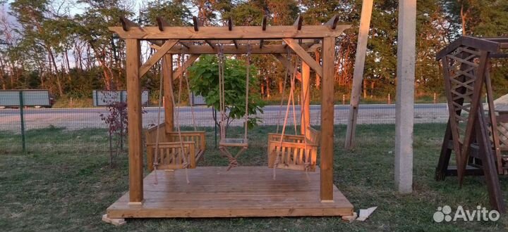 Беседка садовая, пергола, качель