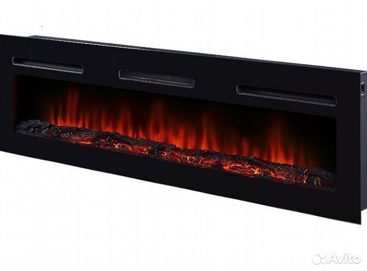 Линейный электрокамин Electrolux EFP/P-1600ULS с порталом Firelight Stretto Long белый