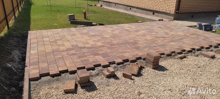 Укладка тротуарной плитки, укладка брусчатки, монт