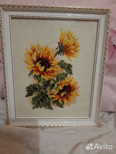 Вышивка крестом подсолнухи