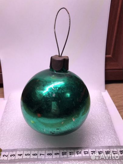 Старинный большой елочный шар СССР