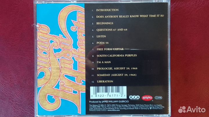 Chicago Transit Authority Warner Music 1969 & 2002