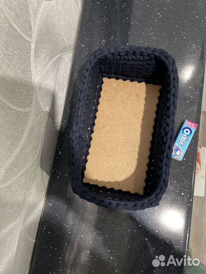 Корзина из трикотажной пряжи