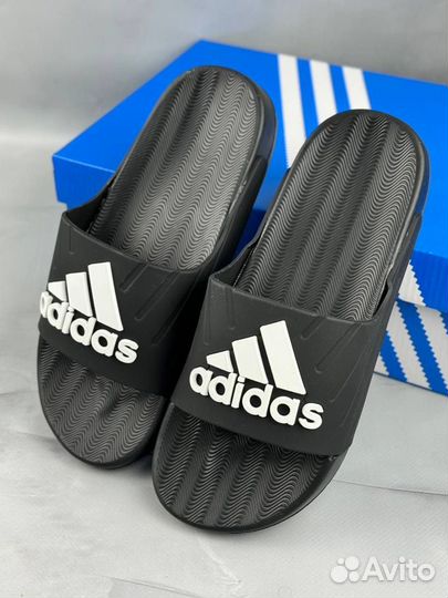 Шлепки Сланцы мужские adidas летние чёрные(40-45)