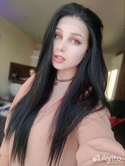 Парик на сетке прямой черный