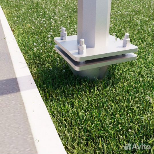 Фундамент металлический для опор освещения