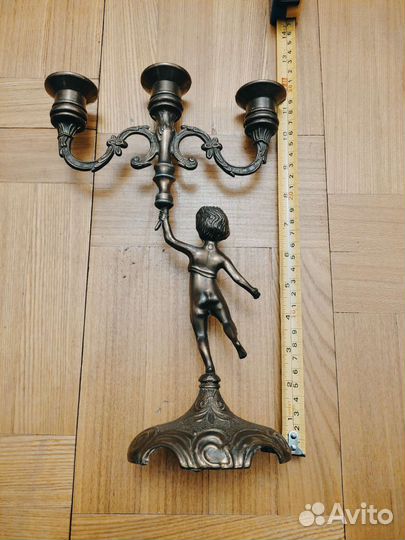 Подсвечник Ангел с факелом 30см