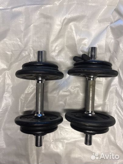 Гантели разборные Domyos по 10кг каждая