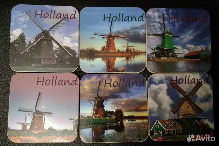 Бирдекели костеры из Голландии, набор из 6 штук