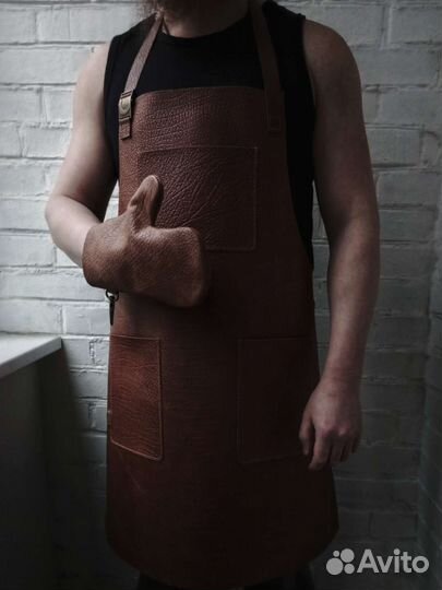 Фартук для кухни из натуральной кожи