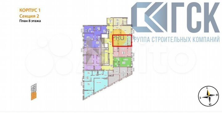 Квартира-студия, 26 м², 8/21 эт.