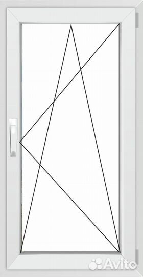 Одностворчатое окно Rehau Blitz New правое