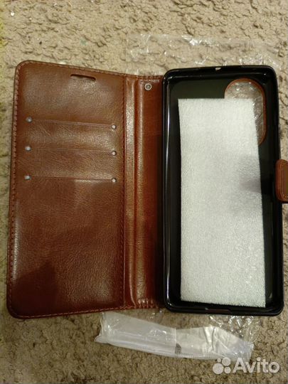 Кожаный чехол книжка на Honor 50 5G новый